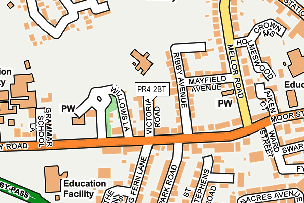 PR4 2BT map - OS OpenMap – Local (Ordnance Survey)