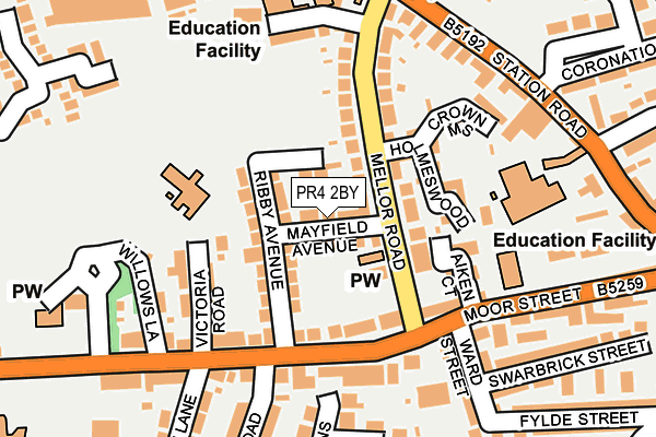 PR4 2BY map - OS OpenMap – Local (Ordnance Survey)