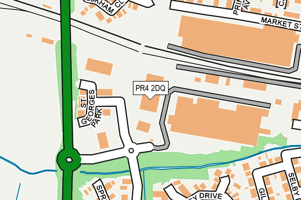 PR4 2DQ map - OS OpenMap – Local (Ordnance Survey)