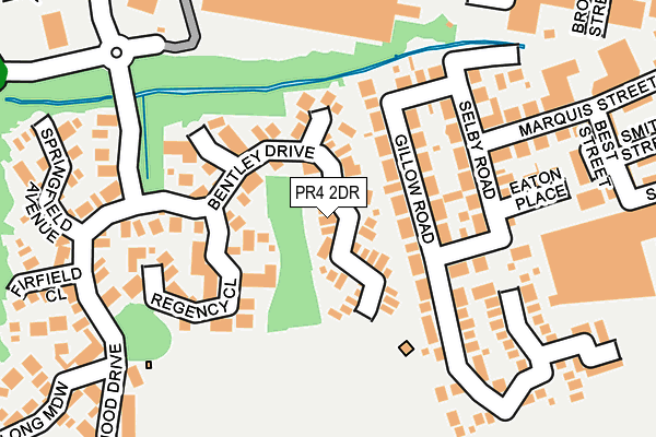 PR4 2DR map - OS OpenMap – Local (Ordnance Survey)