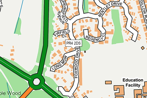 PR4 2DS map - OS OpenMap – Local (Ordnance Survey)