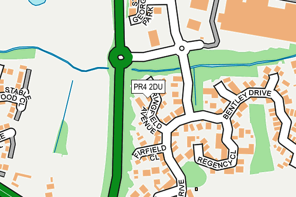 PR4 2DU map - OS OpenMap – Local (Ordnance Survey)