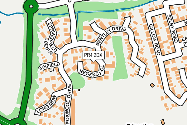 PR4 2DX map - OS OpenMap – Local (Ordnance Survey)