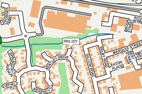 PR4 2DY map - OS OpenMap – Local (Ordnance Survey)