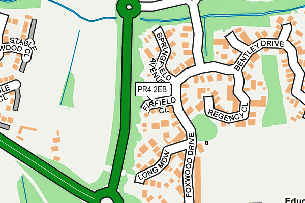 PR4 2EB map - OS OpenMap – Local (Ordnance Survey)