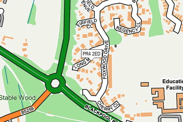 PR4 2ED map - OS OpenMap – Local (Ordnance Survey)