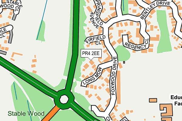 PR4 2EE map - OS OpenMap – Local (Ordnance Survey)