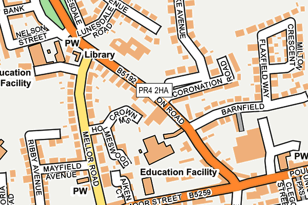PR4 2HA map - OS OpenMap – Local (Ordnance Survey)