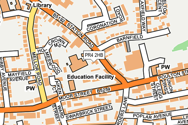 PR4 2HB map - OS OpenMap – Local (Ordnance Survey)