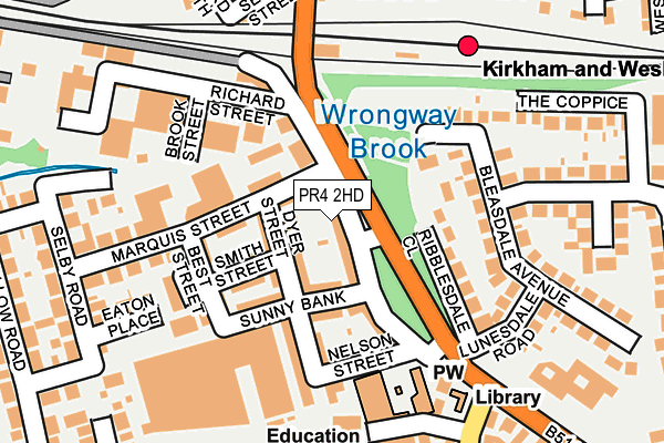 Map of ONE STOP STORES (KIRKHAM) LIMITED at local scale