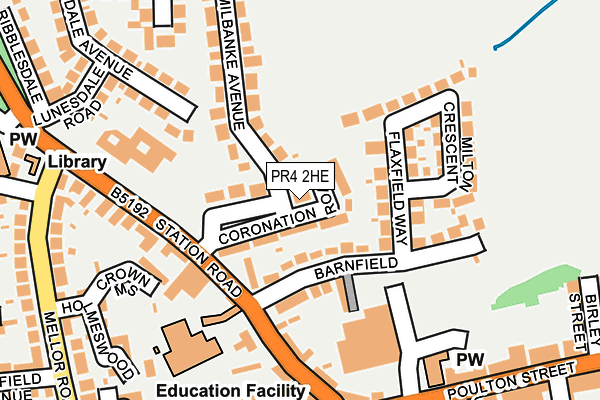 PR4 2HE map - OS OpenMap – Local (Ordnance Survey)