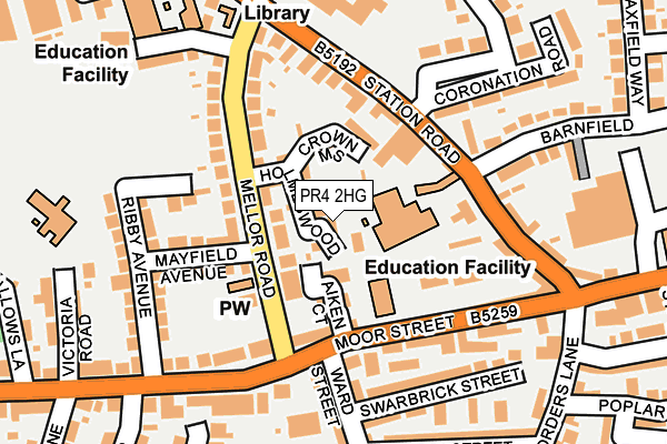 PR4 2HG map - OS OpenMap – Local (Ordnance Survey)
