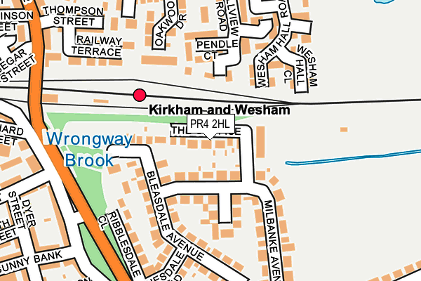 PR4 2HL map - OS OpenMap – Local (Ordnance Survey)