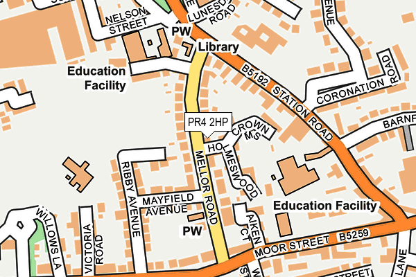 PR4 2HP map - OS OpenMap – Local (Ordnance Survey)