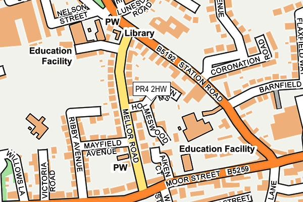 PR4 2HW map - OS OpenMap – Local (Ordnance Survey)
