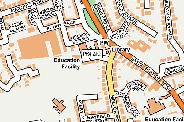PR4 2JQ map - OS OpenMap – Local (Ordnance Survey)