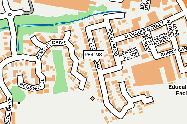 PR4 2JS map - OS OpenMap – Local (Ordnance Survey)