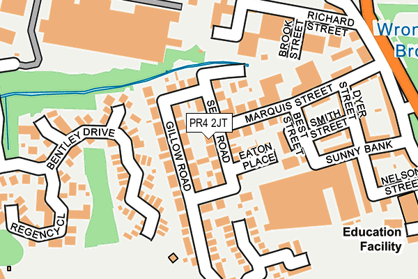 PR4 2JT map - OS OpenMap – Local (Ordnance Survey)