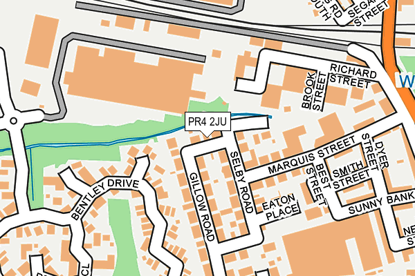 PR4 2JU map - OS OpenMap – Local (Ordnance Survey)