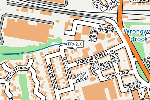 PR4 2JX map - OS OpenMap – Local (Ordnance Survey)