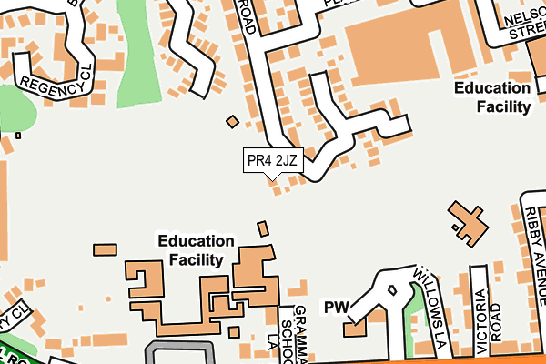PR4 2JZ map - OS OpenMap – Local (Ordnance Survey)