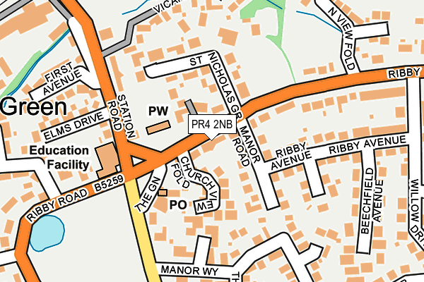 PR4 2NB map - OS OpenMap – Local (Ordnance Survey)