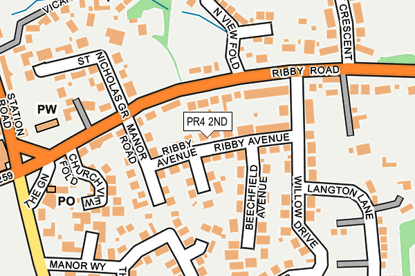 PR4 2ND map - OS OpenMap – Local (Ordnance Survey)