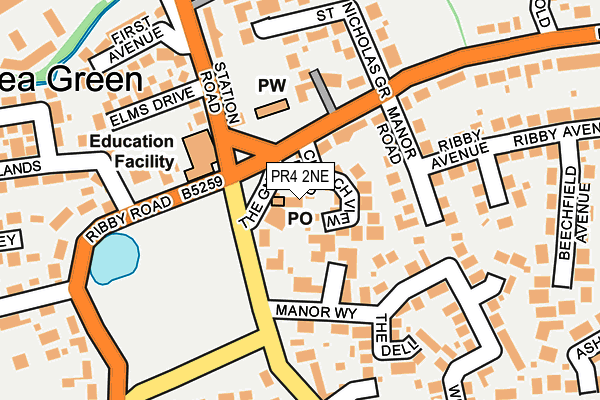 PR4 2NE map - OS OpenMap – Local (Ordnance Survey)