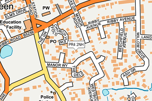 PR4 2NH map - OS OpenMap – Local (Ordnance Survey)