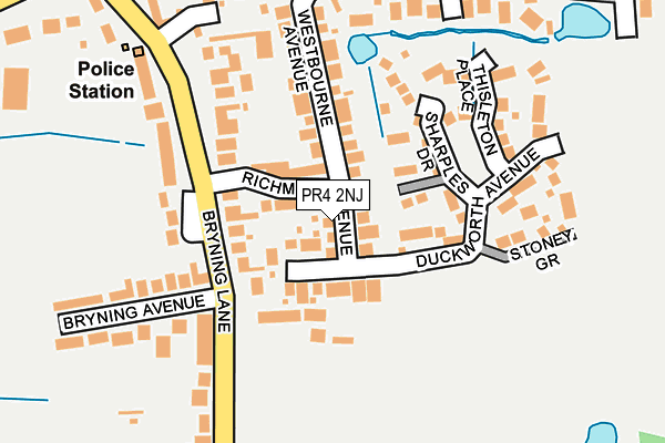 PR4 2NJ map - OS OpenMap – Local (Ordnance Survey)
