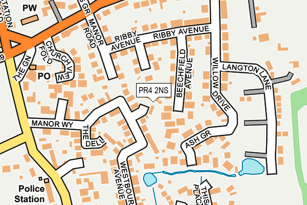 PR4 2NS map - OS OpenMap – Local (Ordnance Survey)