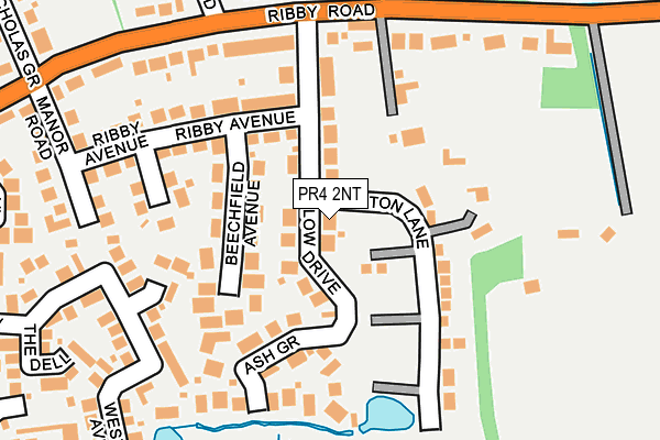 PR4 2NT map - OS OpenMap – Local (Ordnance Survey)