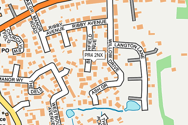 PR4 2NX map - OS OpenMap – Local (Ordnance Survey)