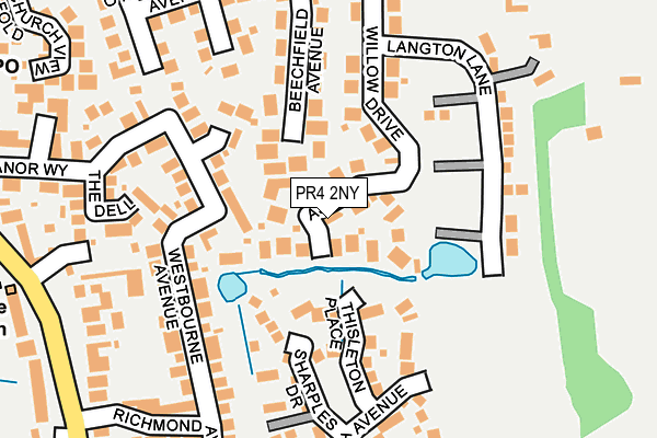 PR4 2NY map - OS OpenMap – Local (Ordnance Survey)