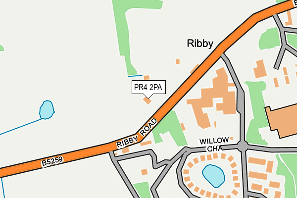 PR4 2PA map - OS OpenMap – Local (Ordnance Survey)