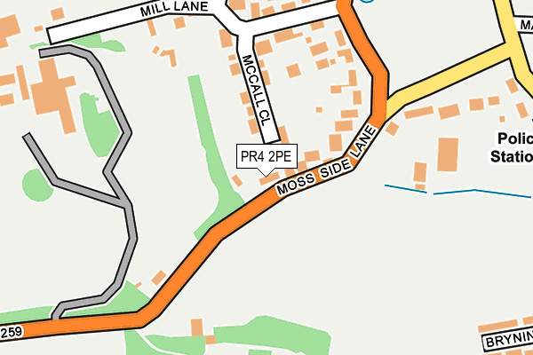 PR4 2PE map - OS OpenMap – Local (Ordnance Survey)