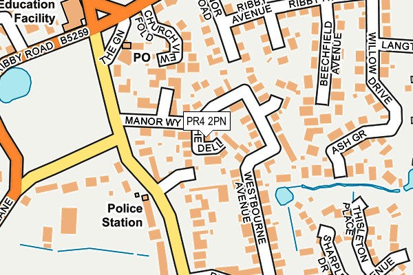 PR4 2PN map - OS OpenMap – Local (Ordnance Survey)