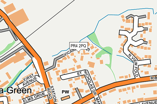 PR4 2PQ map - OS OpenMap – Local (Ordnance Survey)