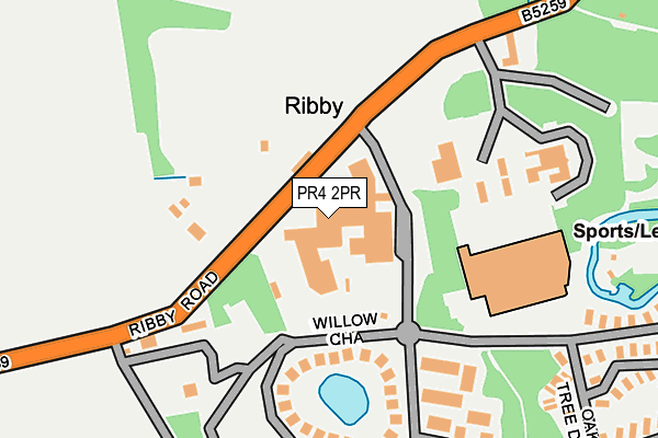 PR4 2PR map - OS OpenMap – Local (Ordnance Survey)