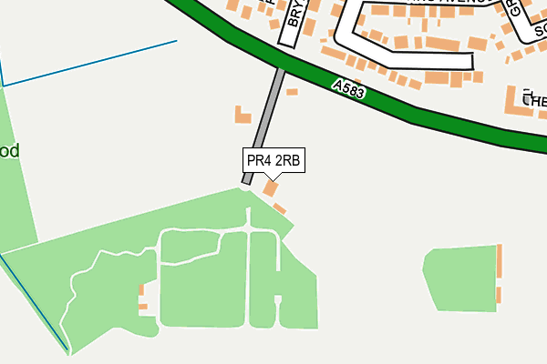 PR4 2RB map - OS OpenMap – Local (Ordnance Survey)