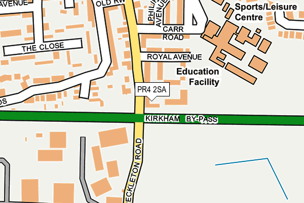 PR4 2SA map - OS OpenMap – Local (Ordnance Survey)