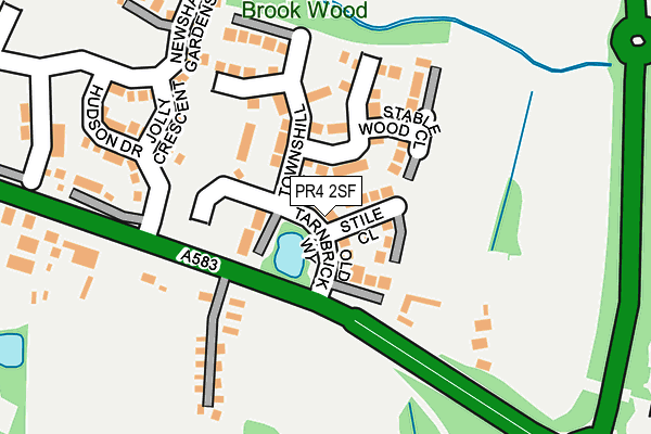 PR4 2SF map - OS OpenMap – Local (Ordnance Survey)