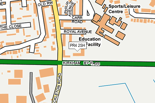PR4 2SH map - OS OpenMap – Local (Ordnance Survey)