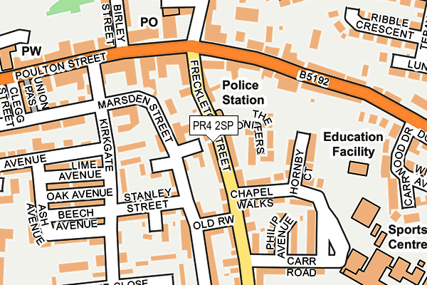 PR4 2SP map - OS OpenMap – Local (Ordnance Survey)