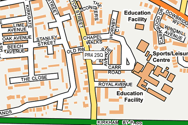 PR4 2SQ map - OS OpenMap – Local (Ordnance Survey)
