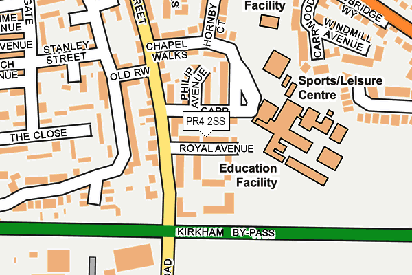 PR4 2SS map - OS OpenMap – Local (Ordnance Survey)