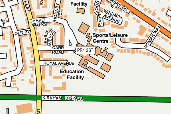 PR4 2ST map - OS OpenMap – Local (Ordnance Survey)