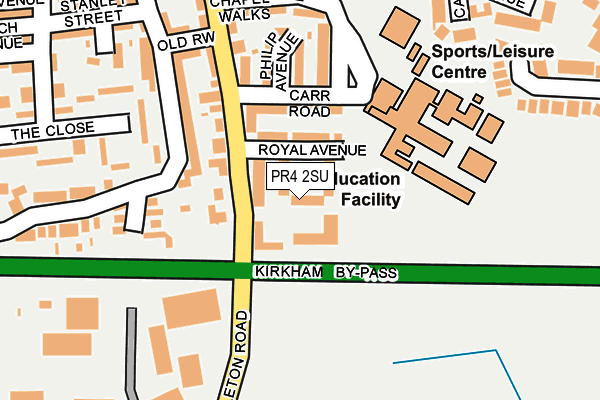 PR4 2SU map - OS OpenMap – Local (Ordnance Survey)