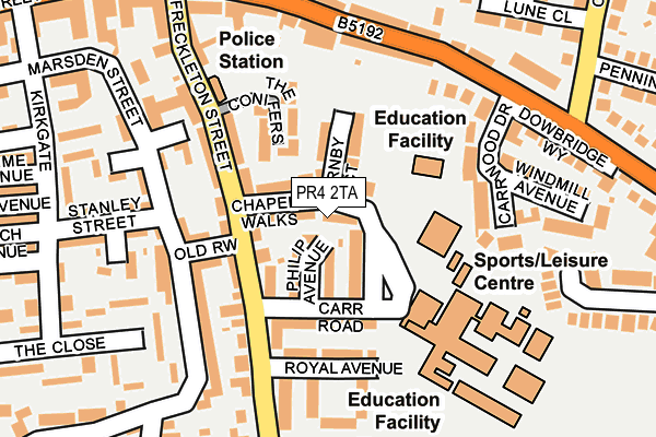 PR4 2TA map - OS OpenMap – Local (Ordnance Survey)