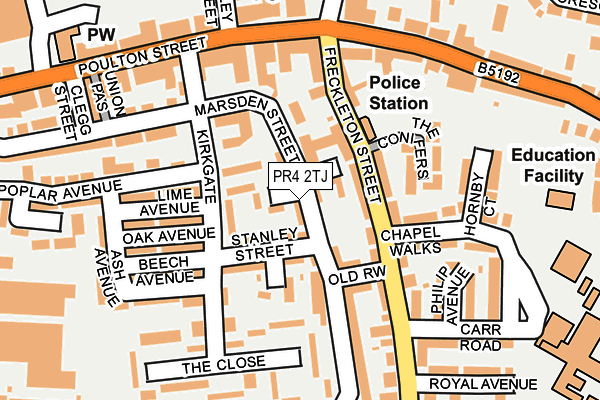 PR4 2TJ map - OS OpenMap – Local (Ordnance Survey)